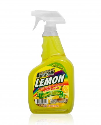 40oz bottle of Multi-Surface degreaser and spot remover lemon scent