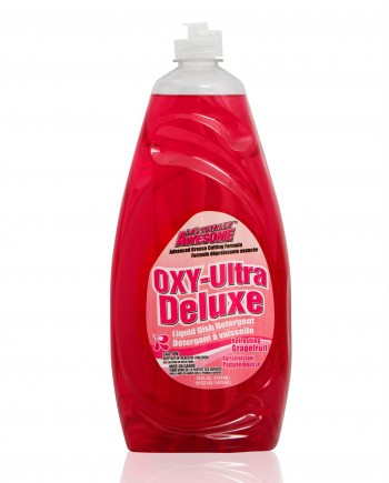 50oz bottle of Refreshing Grapefruit scented Oxy Ultra Deluxe Scented Dish Liquid