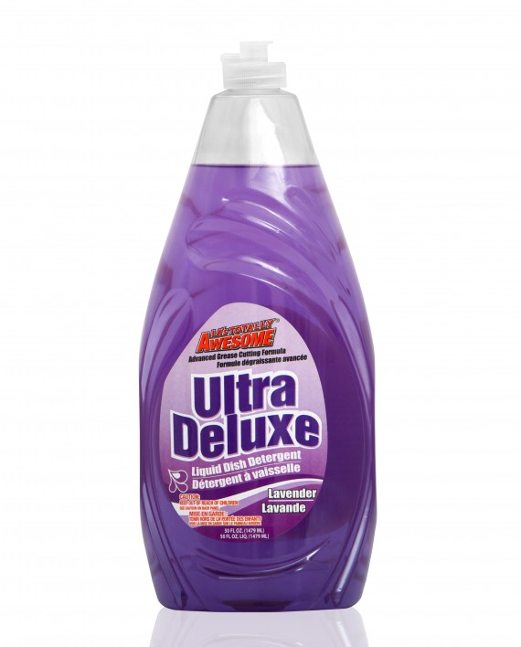 50oz bottle of Lavender scented Ultra Deluxe Dish Soap Liquid.