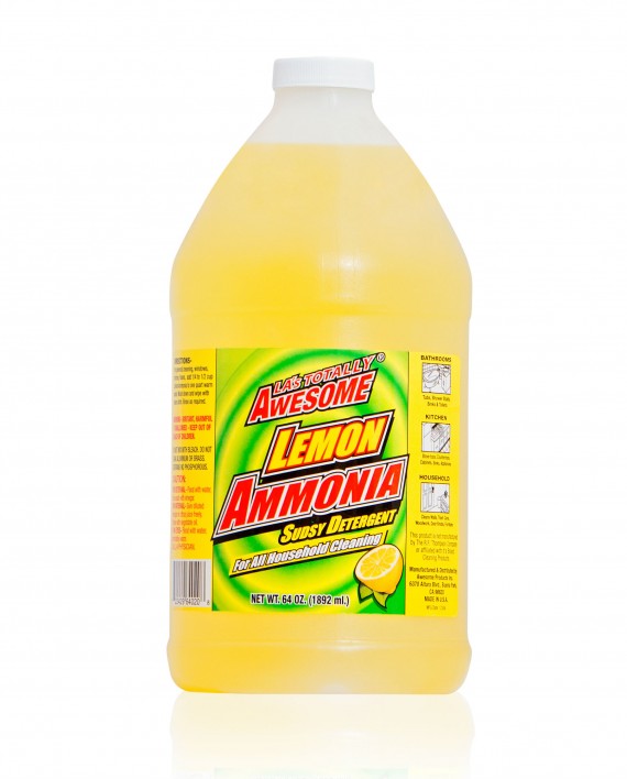 64oz bottle of Multi-Surface Ammonia Cleaner Lemon scented.