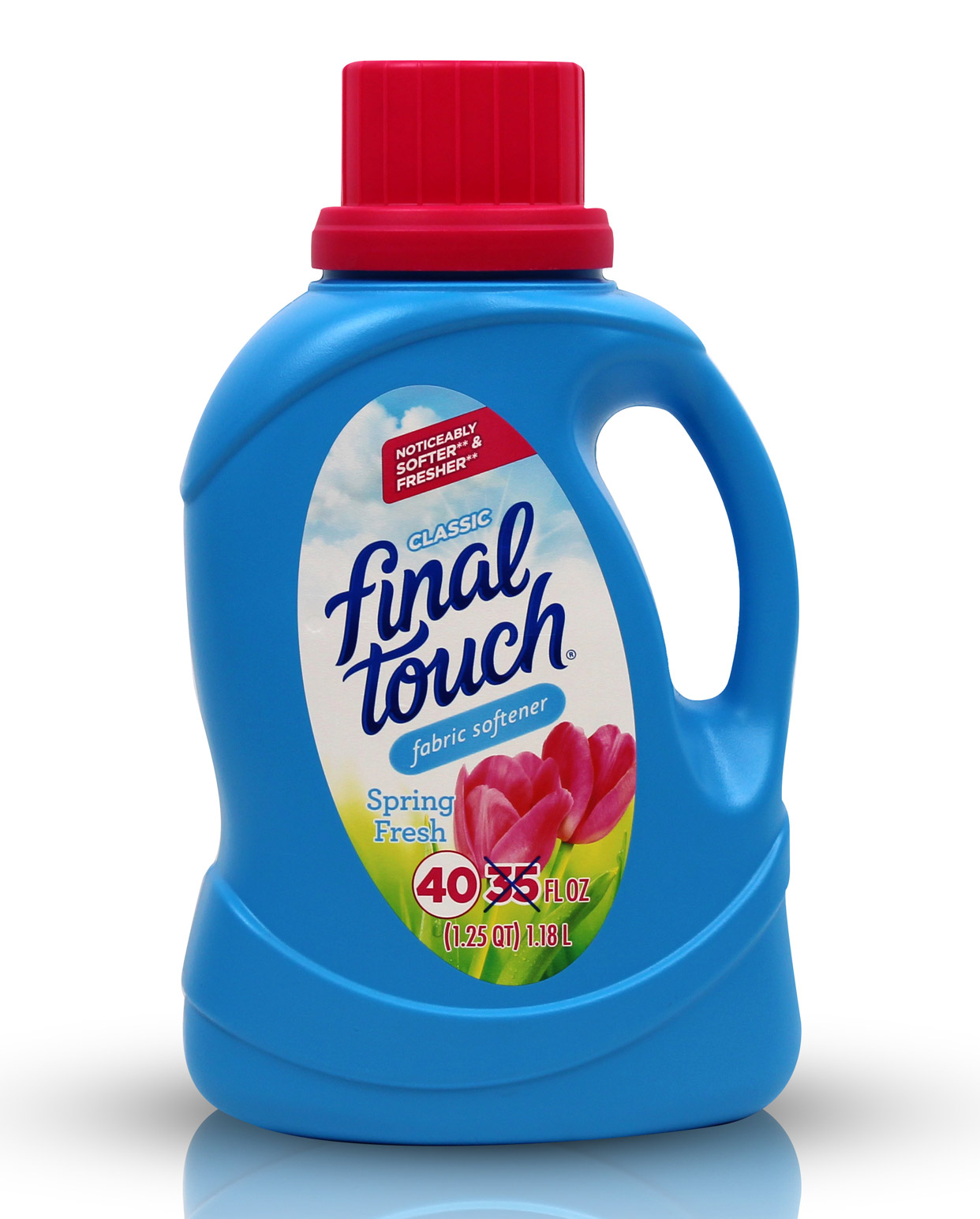 130oz bottle of Liquid Fabric Softener with Spring Fresh Scent.