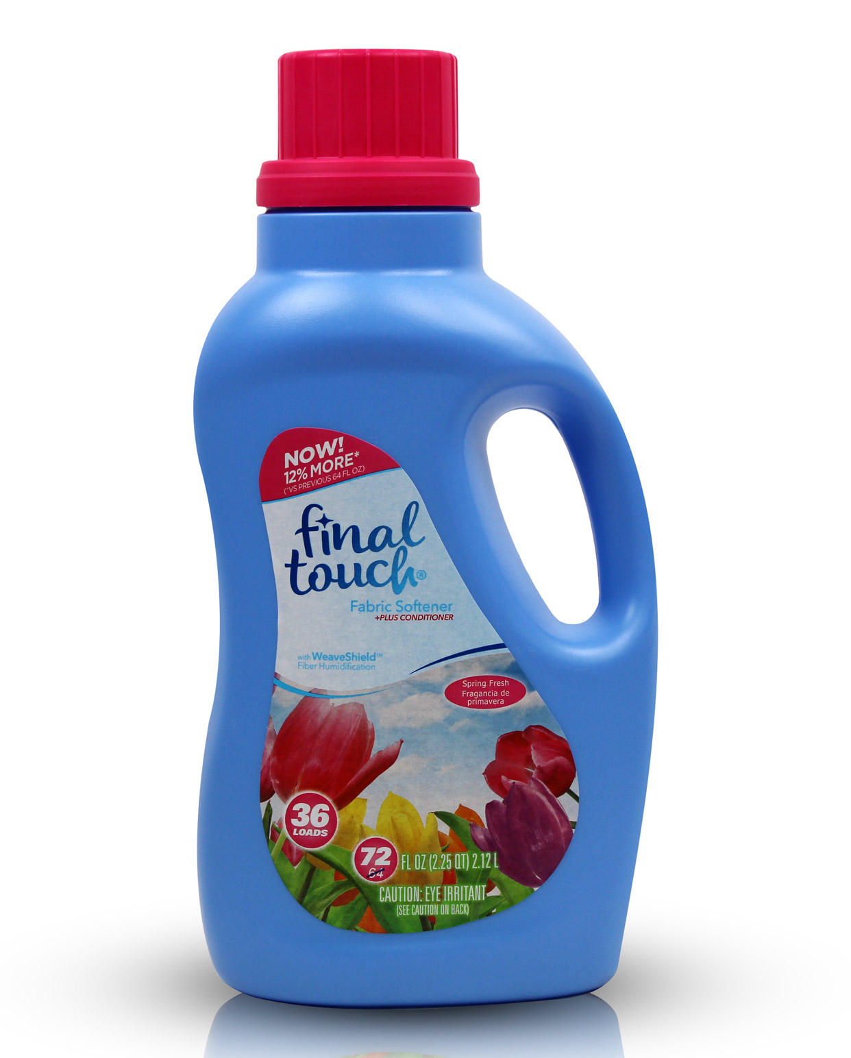 72oz bottle of Concentrated Fabric Softener with Spring Fresh Scent.