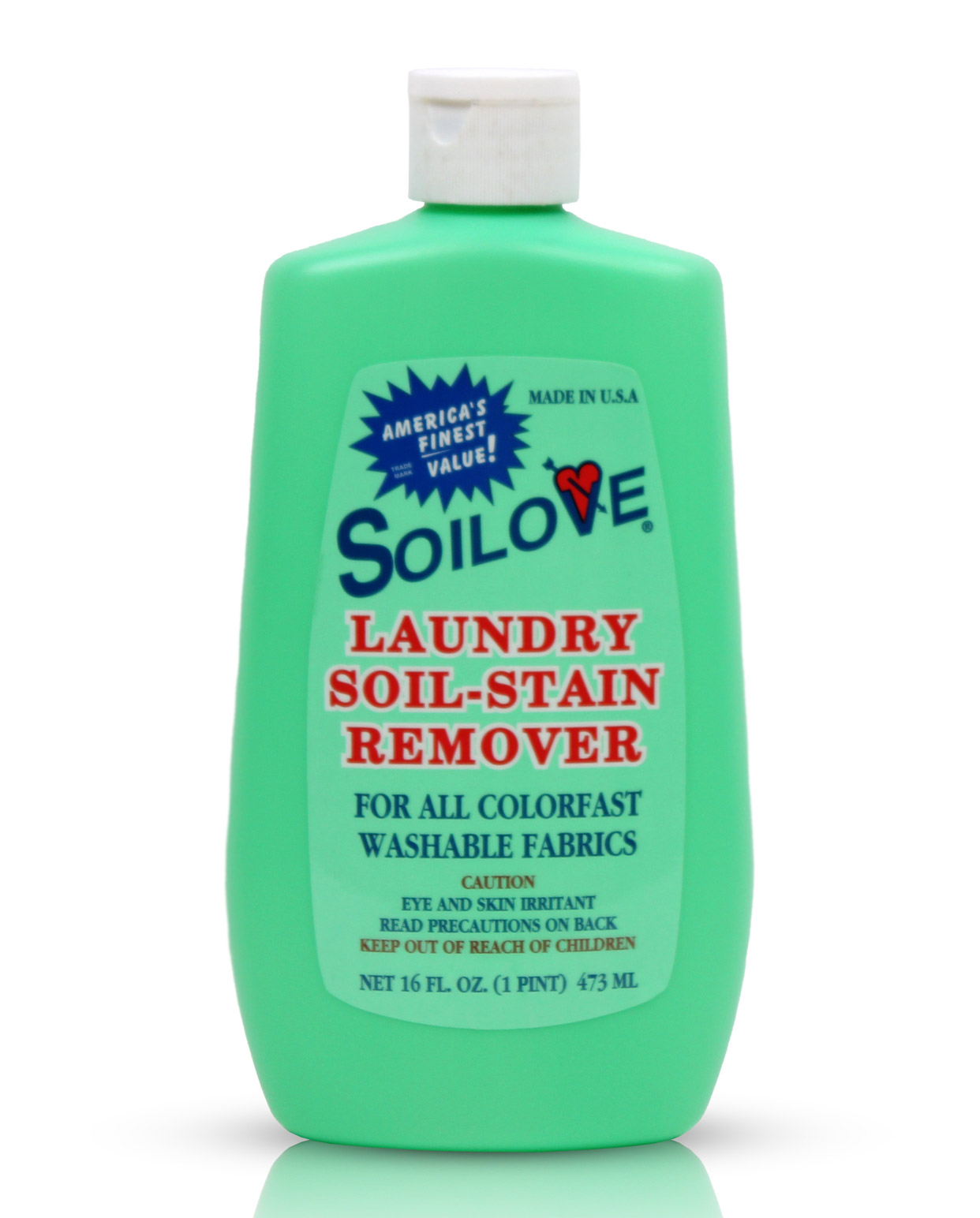 16oz bottle of Effective Laundry Stain Remover with a clear label displaying the brand name.
