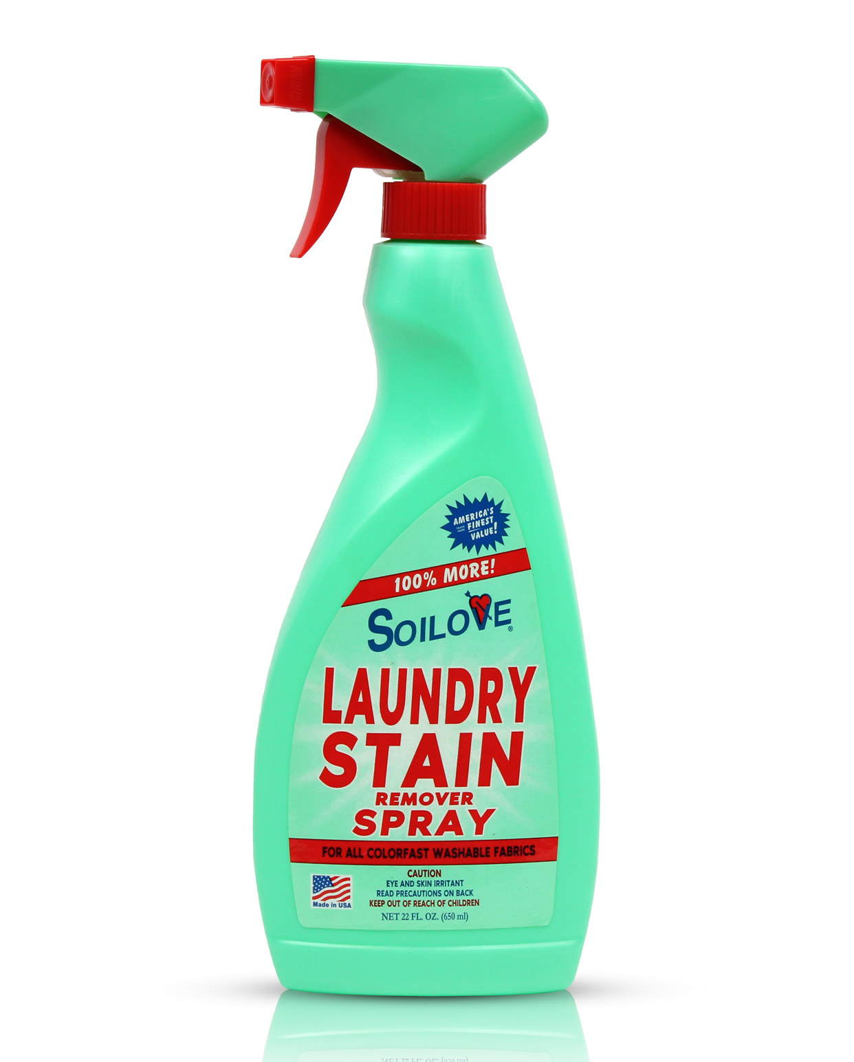 22oz bottle of Laundry Stain Remover Spray with a clear label displaying the brand name.
