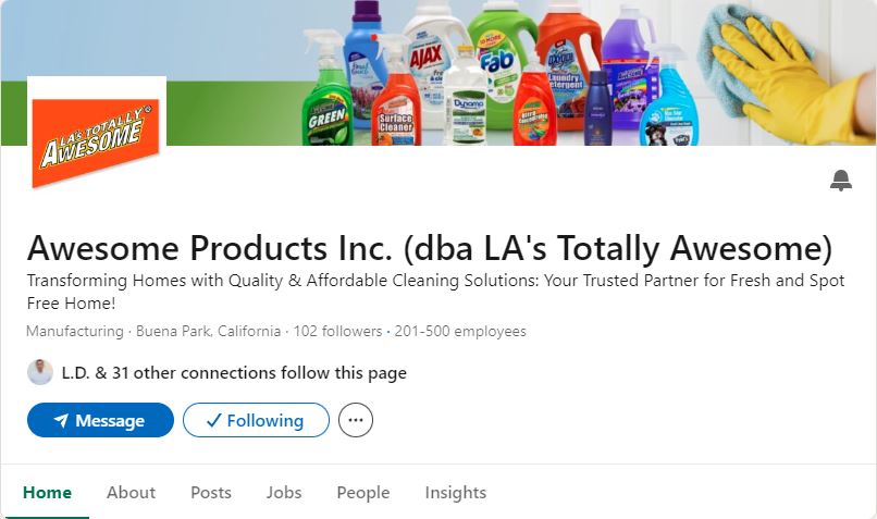 Awesome Products LinkedIn Page